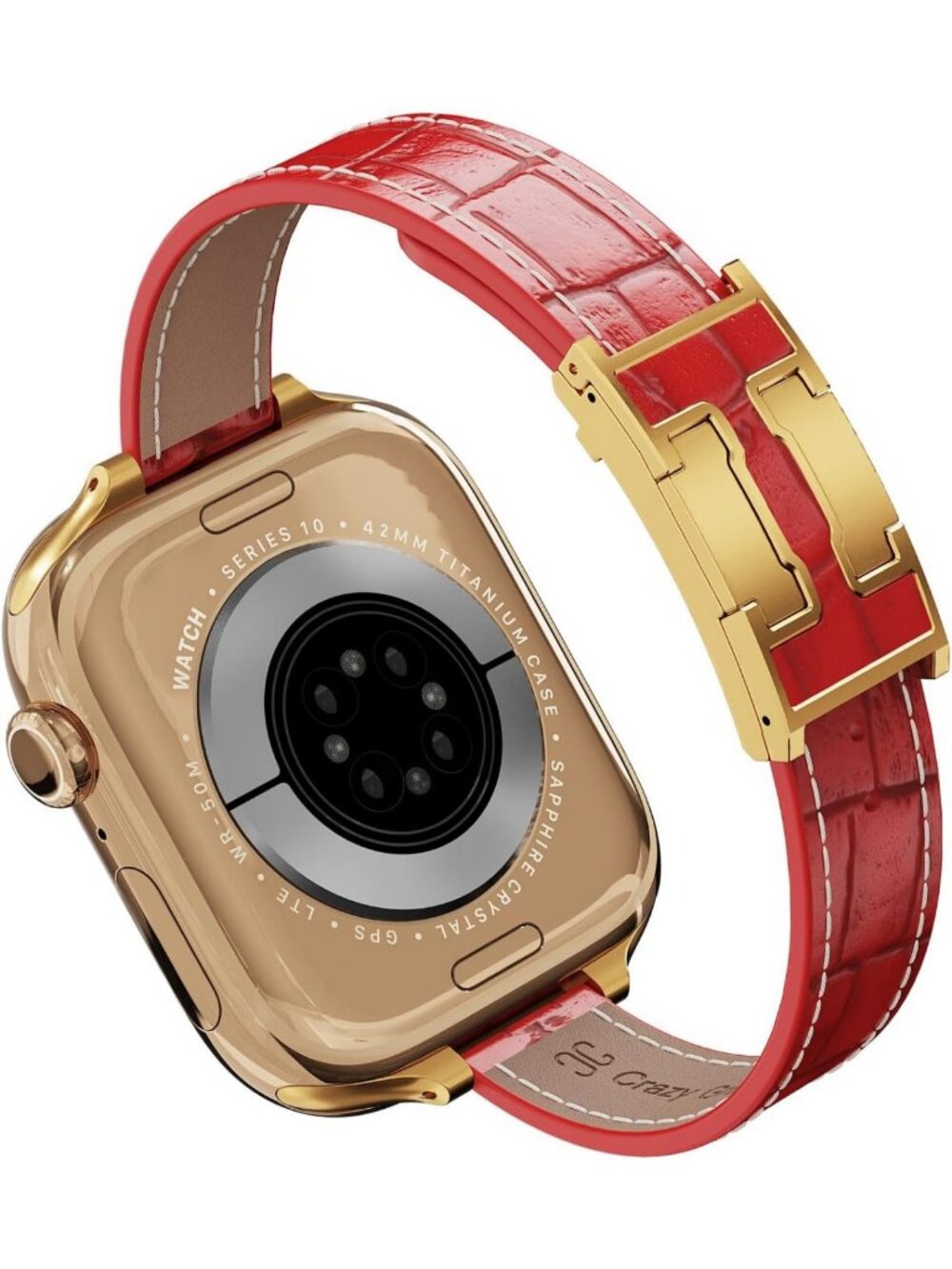 Stylish Slim Leather Band for Apple Watch | Iconic H Buckle Design, Durable